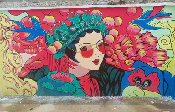 绵竹墙体彩绘-网红墙