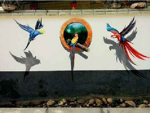 绵竹视觉错位-3D墙绘设计