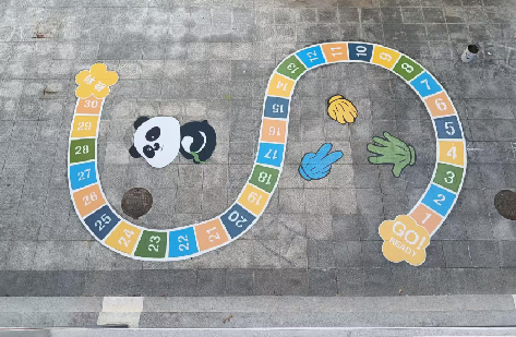 绵竹地面游戏彩绘