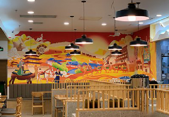 绵竹商业空间彩绘介绍。