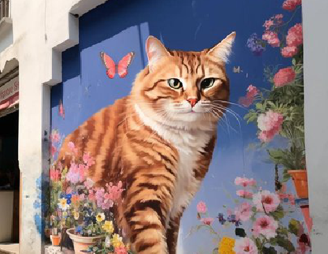 绵竹自己绘制有个性的手绘墙