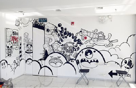 绵竹手绘墙并非传统涂鸦。